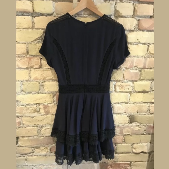 Maje Raglia Mini Flounce Dress Size 1 - Picture 5 of 5